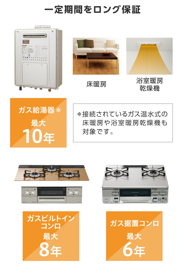 一定期間をロング保証