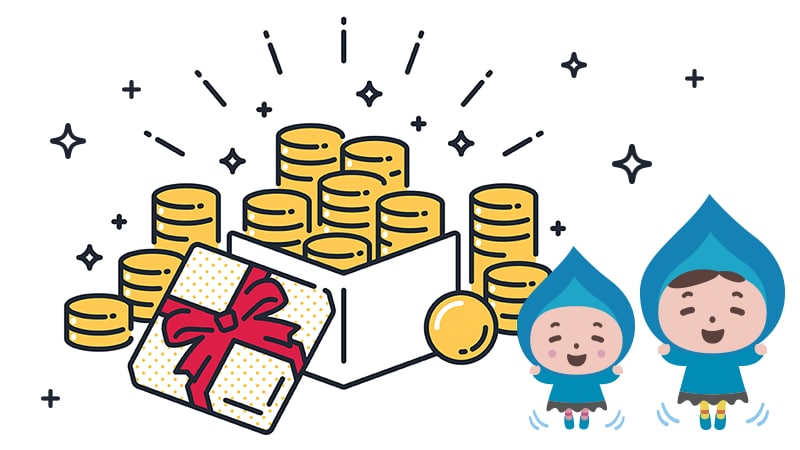 マイマイたちもさっそく入ったよ！貯まったポイントで何しようかな～