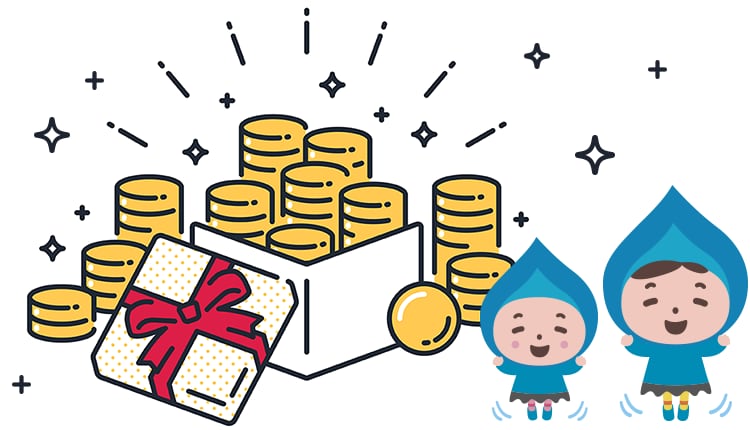 マイマイたちもさっそく入ったよ！貯まったポイントで何しようかな～