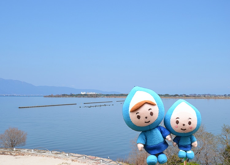 「滋賀県立琵琶湖博物館」から見える琵琶湖