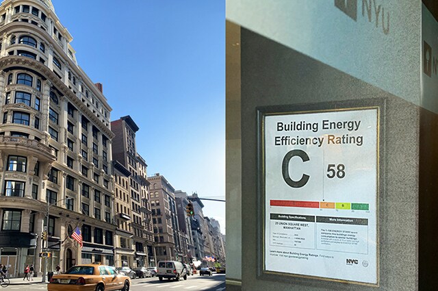 「このビルの評価はCです」扉に貼ったカードで建物のエネルギー効率を知らせるNYのプロジェクト